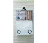 Coppia tenda arredo 2 pannelli con borchie mis. 140x280 cm a telo semi oscurante
