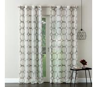 COPPIA TENDA CONFEZIONATA TOKYO JACQUARD LINEA ORO PANNELLI CON BORCHIE