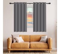 Coppia Tende Bianche Oscuranti 440 x 305 cm Isolanti Termiche Isolanti Tende Camera da Letto per Il Soggiorno e La Camera, Grigio Chiaro