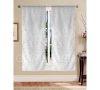 Coppia Tende Effetto Lino Filtranti Tinta Unita per Finestre e Portefinestre - Eleganti e Versatili, Pronte da Appendere - Misure 70x150 e 70x240 cm - Set da 2 Pannelli (Bianco, 70x150 cm)