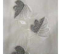 Coppia tendine a vetro bianche con ricamo centrale in più misure e colori