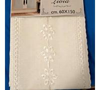 Coppia tendine a vetro X finestra e porta ricamate pronte all'uso CM60 larghezza