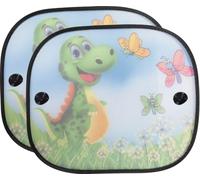 Coppia tendine laterali parasole con ventose auto "Magic fantasy" dinosauro salvaspazio protezione universali bambini 44x36 cm
