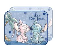 Tataway Coppia Tendine Laterali Auto Stitch & Angel 44×35 cm - Parasole per Finestrini, Protezione dal Sole e dal Calore, Design Colorato Disney per Bambini