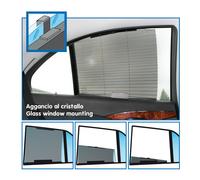 COPPIA TENDINE TENDA OSCURA PARASOLE LATERALI PER AUTO UNIVERSALI NERE FINESTRIN
