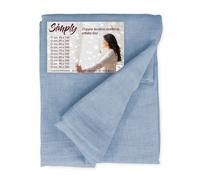 Coppia tendine vetro moderne SIMPLY Azzurro - tessuto poliestere bouclè semitras