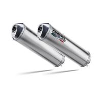 Gpr Exhaust Systems Satinox Dual Yamaha Tdm 900 02-14 Homologated Slip On Muffler Argento Homologated