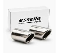 Coppia Terminali Scarico Cromati Inox per Audi TT 8J Plug&Play