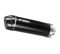 Coppia di terminali di scarico Storm GP NERO coppa carb KAWASAKI Z1000 2003 2006