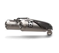 COPPIA TERMINALI TITANIO AKRAPOVIC PER DUCATI SCRAMBLER 1100 2021-2024 OMOLOGATI