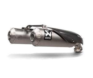COPPIA TERMINALI TITANIO AKRAPOVIC PER DUCATI SCRAMBLER 1100 2021-2024 OMOLOGATI
