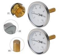 Coppia Termometri Bimetallici per Misurazione Temperatura in Grigliate e Riscald