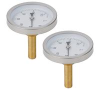 Coppia Termometri Bimetallici per Misurazione Temperatura in Grigliate e Riscald