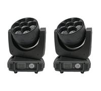 COPPIA TESTE MOBILI LED 7x40W DMX RGBW PROFESSIONALI EFFETTO DISCO DJ PARTY