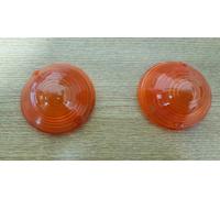 COPPIA TRASPARENTE FANALINO ANTERIORE FIAT 500 ARANCIONE MARCA ARIC (2 COPPIE)