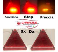 Coppia Triangoli Fanali Posteriori Dx/sx Universali 12/24v Led Omologazione E20