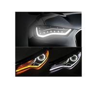 COPPIA TUBO FLESSIBILE FARI BICOLORE DRL LED LUCE DAYTIME BIANCA GIALLA 600mm