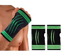 COPPIA Tutore per il polso POLSIERA FASCIA ELASTICA a compressione graduata allevia il dolore del tunnel carpale, artrite, rizoartrosi, gonfiore, infiammazioni, tendinite e distorsioni 2 PEZZI