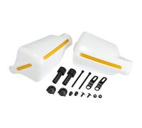 Coppia Universale 7/8" Moto Manubrio Paramano Mano Protezioni Bianco