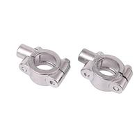 Coppia Universale 8mm Moto Specchio Specchietto titolare Adattatori Supporto per 22mm manubrio morsetti cromo