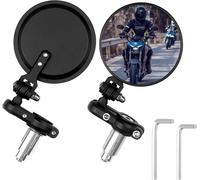 Coppia Universale Specchietti Moto Manubrio, Pieghevoli Rotondi Specchietto Retr