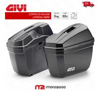COPPIA VALIGIE RIGIDE LATERALI MONOKEY E22N 22LT GIVI E22 PER MOTO