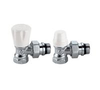 COPPIA VALVOLE PER RADIATORI ATTACCO FERRO 3/8"