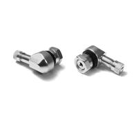 COPPIA VALVOLE RUOTE A 90° PER CERCHI MOTO IN ALLUMINIO ANODIZZATO COLORE SILVER