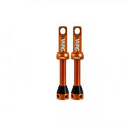 Coppia Valvole Tubeless Alluminio 44mm Arancione Presta Bici MTB