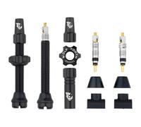 COPPIA VALVOLE TUBELESS ALLUMINIO 44mm NERO WOLFTOOTH PER COPERTONI CON INSERTI
