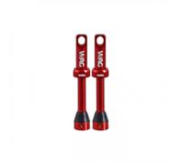 Coppia Valvole Tubeless Alluminio 44mm Rosse Presta