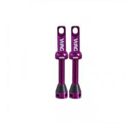 Coppia Valvole Tubeless Alluminio 44mm Viola Presta Bici MTB