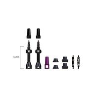 COPPIA VALVOLE TUBELESS BARKEEPER 44MM ALLUMINIO NERO DYNAMIC BIKE CARE KIT