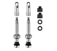 Coppia valvole tubeless strada e MTB FORCE in alluminio 44 mm - Colore: Silver