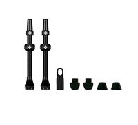 coppia valvole tubeless v2 alluminio presta 44mm nero - compatibile con inserto