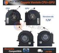 Coppia Ventole L98737-001 per HP Omen 15-EK 15-EN (CPU+GPU) Versione da 12V