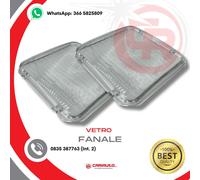 Coppia Vetro Faro Trattore Cristallo Per Fanale Quadrato 05.100 COBO ORIGINALI