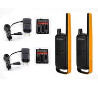 COPPIA WALKIE TALKIE MOTOROLA TLKR T82 + CARICABATTERIE + BATTERIE RESISTENTI