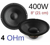 COPPIA WOOFER ALTOPARLANTI 8" 20 21 CM 400W 4 OHM CONO casse acustiche o auto