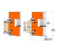 COPPIE CMT DI COLTELLI X SET DI 2 TESTE X RAGGI CONVESSI E SMUSSI COD.: 695.005