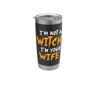 Coppie corrispondenti Non sono una strega di Halloween Sono tua moglie Bicchiere termico in acciaio inox doppia parete