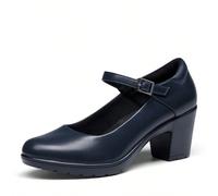 COPPIE DA SOGNO Décolleté Mary Jane da donna Scarpe eleganti con tacco grosso Décolleté con tacco spesso da donna Le nostre taglie di scarpe vestono un po' piccole, poiché non abbiamo mezze misure, co