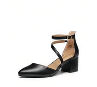 COPPIE DA SOGNO Scarpe da donna chiuse con tacco basso e tacco largo con cinturino alla caviglia Scarpe da sposa Scarpe eleganti TACCO DI 5,5 CM Con un tacco di 5,5 cm, queste décolleté da donna sono 