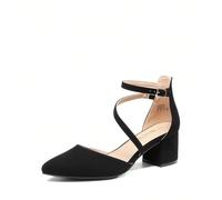 COPPIE DA SOGNO Scarpe da donna chiuse con tacco basso e tacco largo con cinturino alla caviglia Scarpe da sposa Scarpe eleganti TACCO DI 5,5 CM Con un tacco di 5,5 cm, queste décolleté da donna sono 
