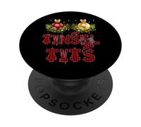 Coppie di corrispondenza Tinsel Tette Jingle Balls per lui e per lei Natale PopSockets PopGrip Adesivo