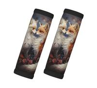 Coppie di maniglie per bagagli romantiche con volpe floreale per valigie, morbide coperture per maniglie dei bagagli, etichette per bagagli identificatori per valigie, accessori per bagagli da viaggio