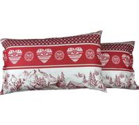 Coppie Federe Bottoni Vari Disegni 100% Cotone Made in Italy (Tirolo, Mis. 52x82 cm)