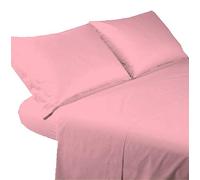 Coppie Federe Flanella Tinta Unita 100% Cotone Made in Italy (Coppia Federe 50x80, Rosa)