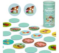 boppi Gioco di memoria a coppie/Gioco di abbinamento per bambini piccoli - Coinvolgente gioco educativo/Montessori di abbinamento memoria per bambini dai 3 anni in su - Cortile
