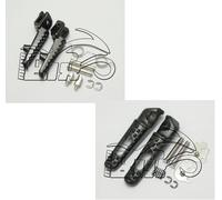 COPPIE PEDANE PEDALI PEDALINE POGGIAPIEDI ANTERIORI E POSTERIORI HONDA BLACK CBR